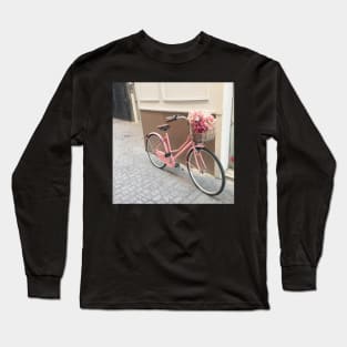 Floral Bicycle Long Sleeve T-Shirt